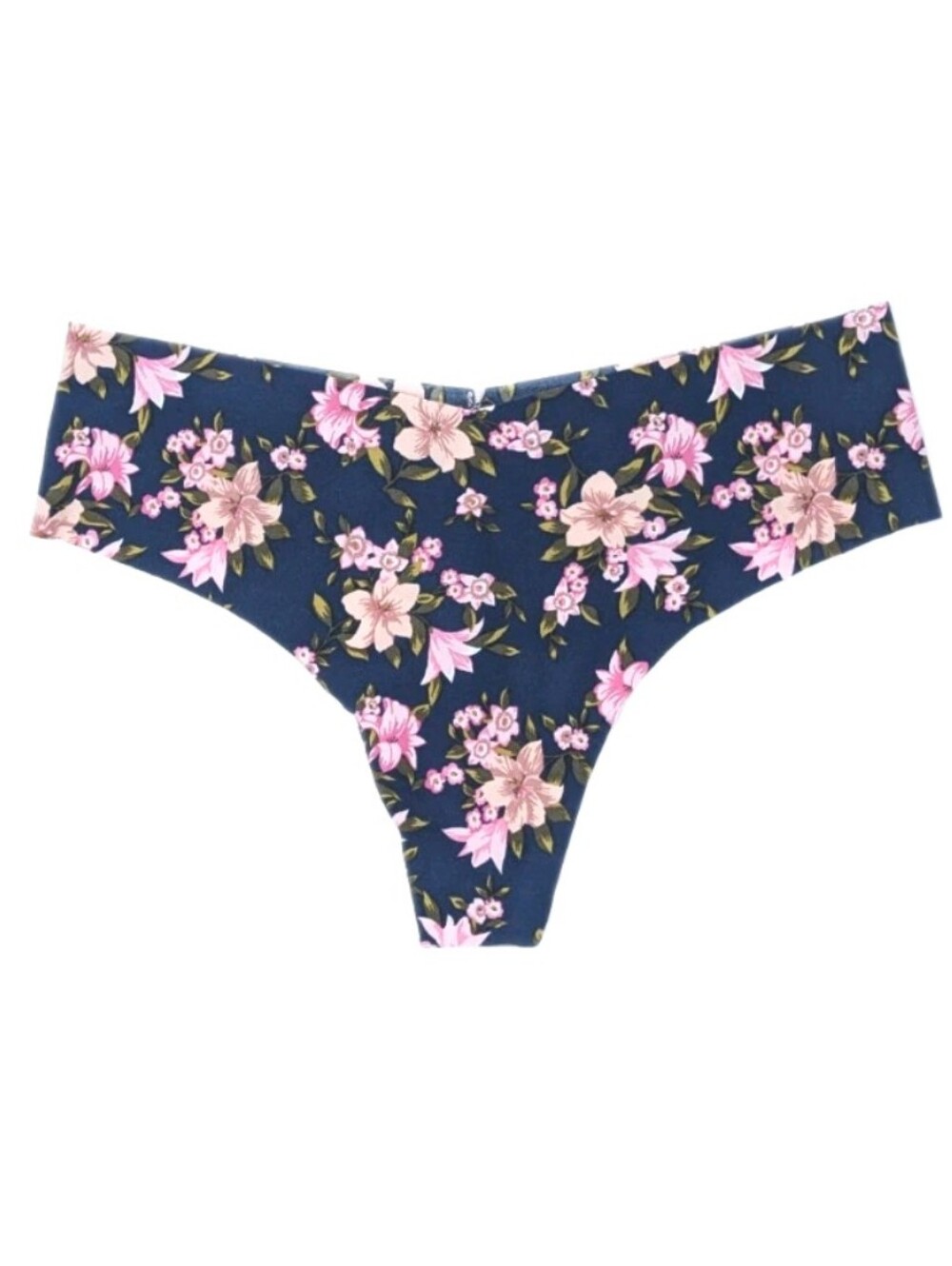 Victoria's Secret No Show Thong Large New Women Stretch Panty Midnight Lillies